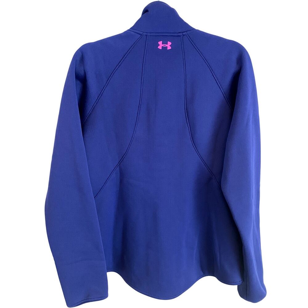 Under Armour ColdGear Storm Fleece Full Zip Jacket Blue Pink L NWT - Picture 2 of 5